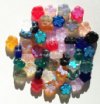50 8mm Transparent Matte 5 Petal Flower Beads Mix Pack